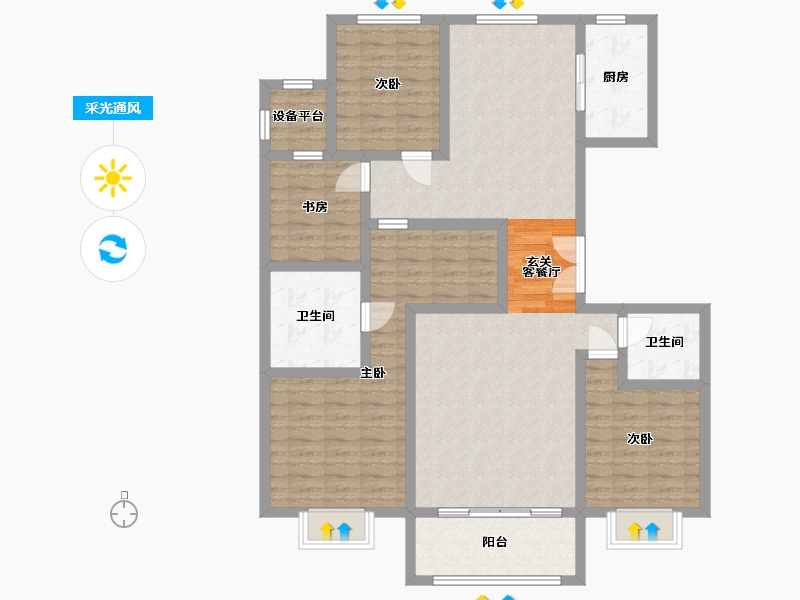 河北省-石家庄市-润江府-121.94-户型库-采光通风