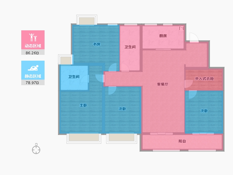 江苏省-扬州市-颐和公馆-150.01-户型库-动静分区