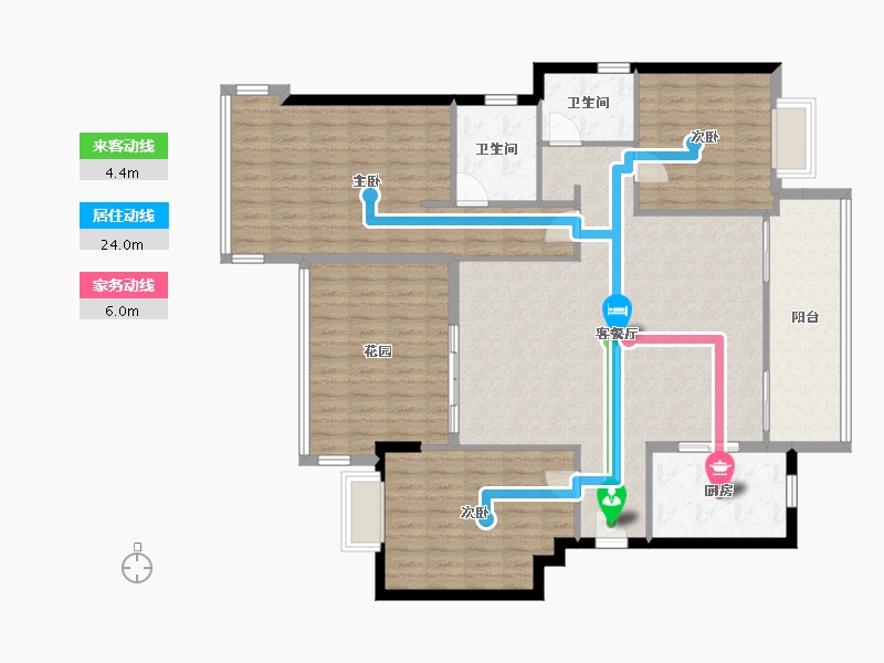 浙江省-宁波市-环球东方港城-141.09-户型库-动静线