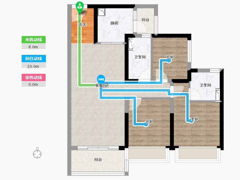 广东省-惠州市-碧桂园・星钻-77.09-户型库-动静线