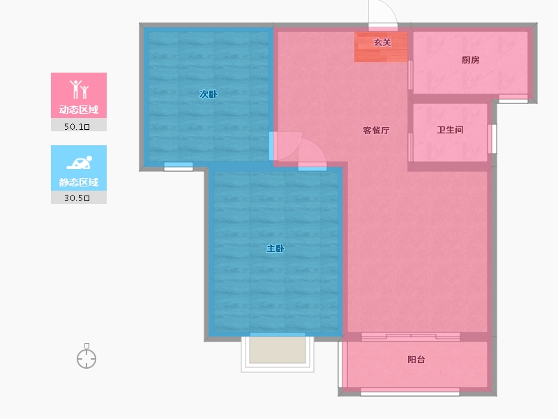 河北省-石家庄市-润江正定壹�院-71.99-户型库-动静分区