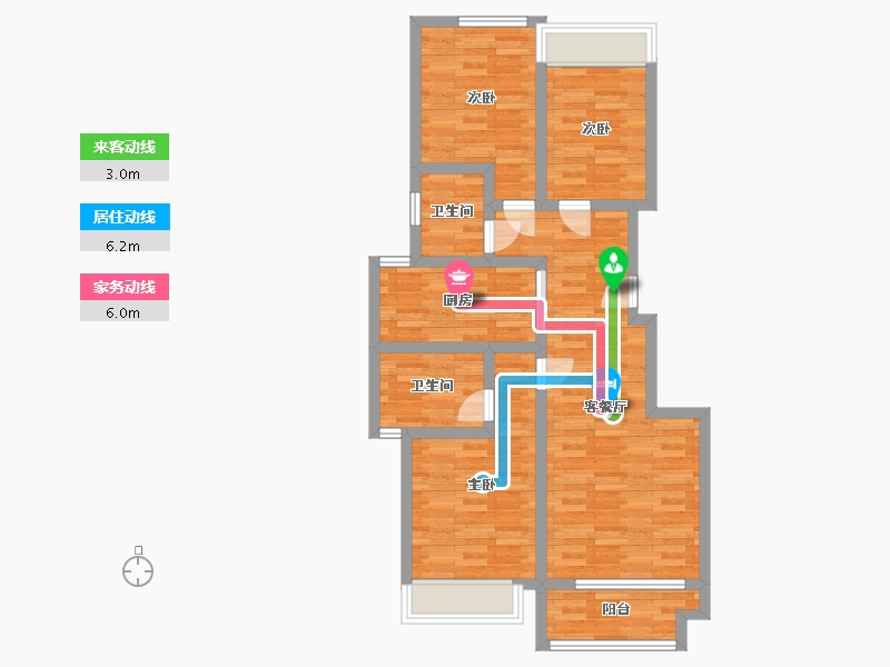 广西壮族自治区-桂林市-漓江郡府-80.32-户型库-动静线