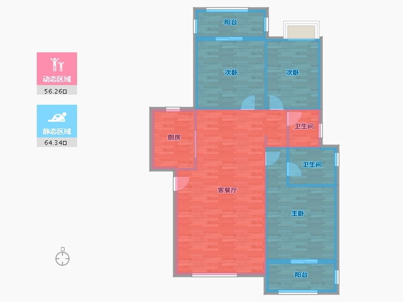 贵州省-黔东南苗族侗族自治州-官井湖-110.45-户型库-动静分区