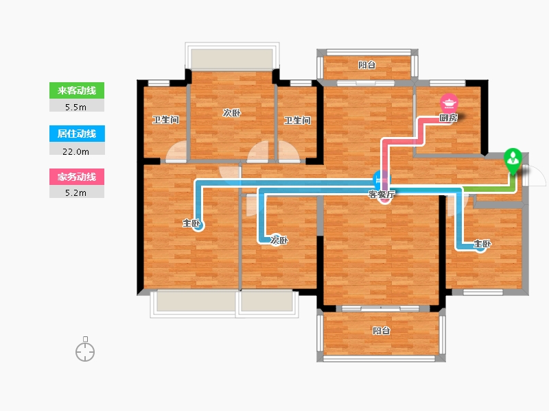 广西壮族自治区-南宁市-龙光玖珑华府-113.16-户型库-动静线