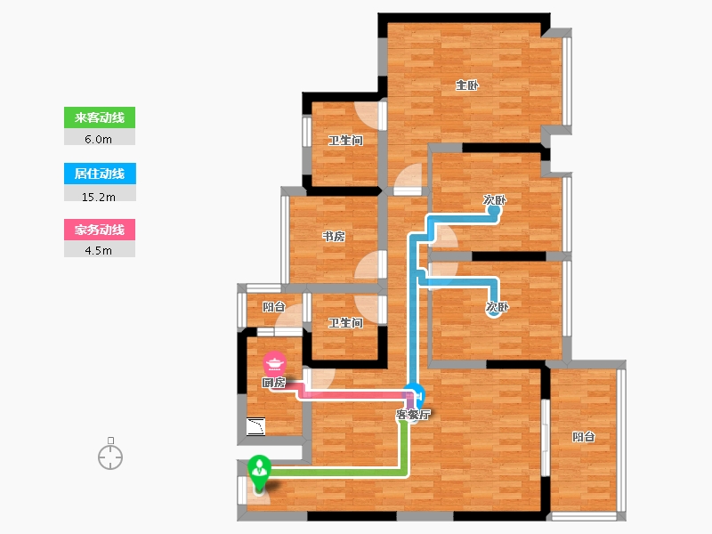 四川省-宜宾市-天来豪庭-98.50-户型库-动静线