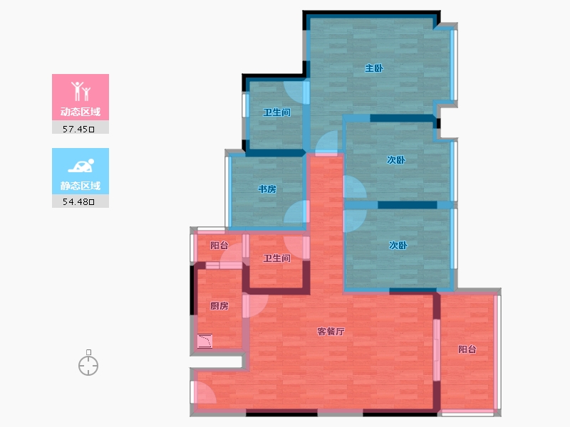 四川省-宜宾市-天来豪庭-98.50-户型库-动静分区