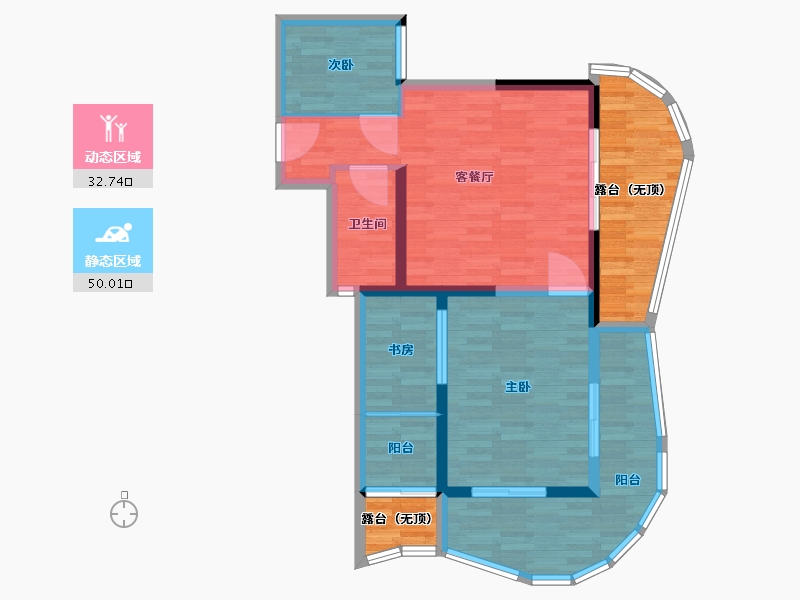 广西壮族自治区-北海市-大都・金沙湾-85.00-户型库-动静分区