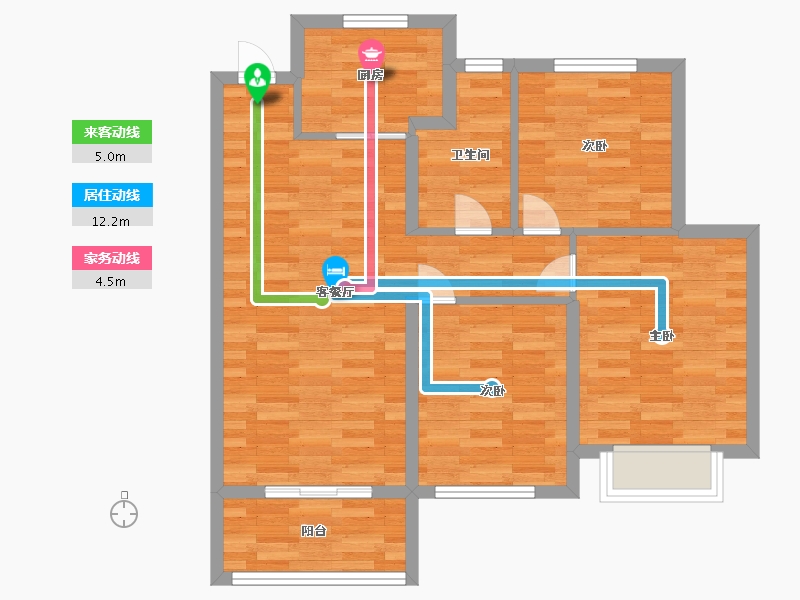 江苏省-无锡市-融创壹号院-75.00-户型库-动静线