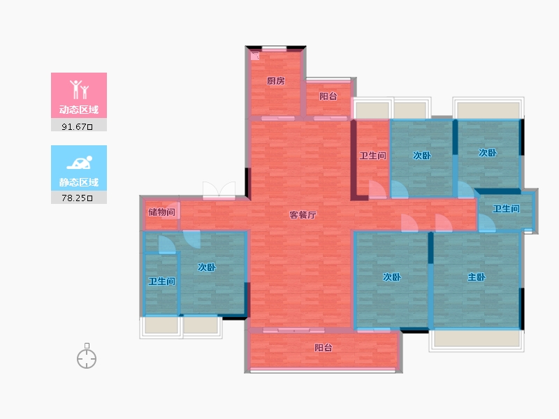 广东省-河源市-华侨城-151.65-户型库-动静分区