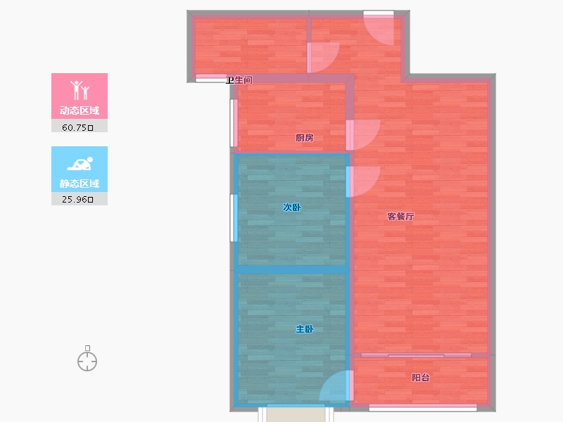 甘肃省-平凉市-新洲嘉苑-77.90-户型库-动静分区