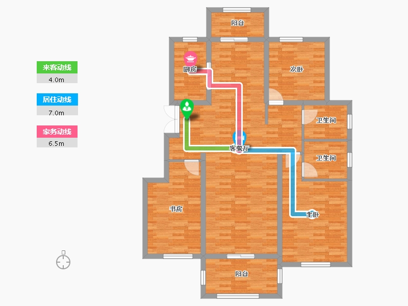 江苏省-淮安市-泽瑞悦公馆-107.00-户型库-动静线