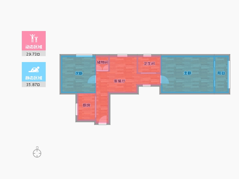 北京-北京市-万寿路大件宿舍-58.17-户型库-动静分区