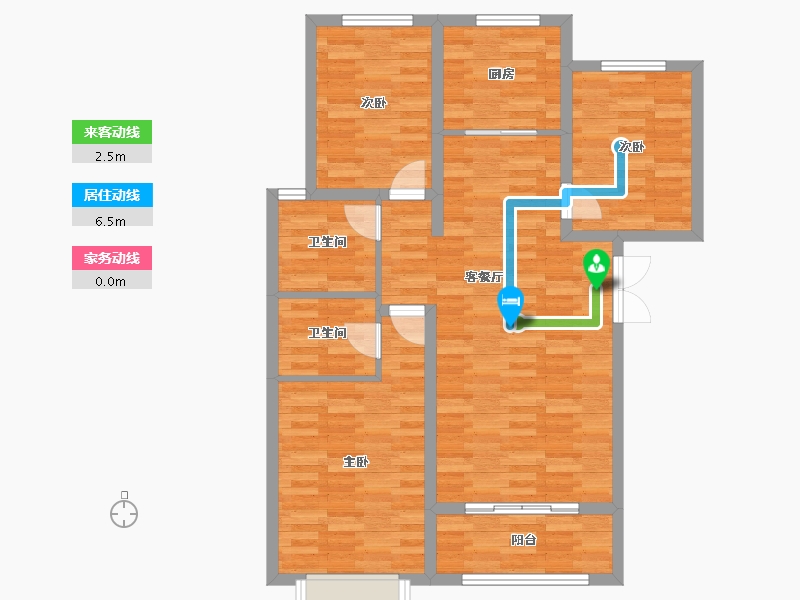 河北省-石家庄市-天洲视界城-88.02-户型库-动静线