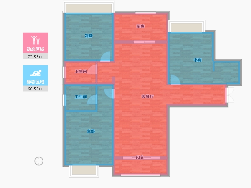 上海-上海市-幸福家-120.00-户型库-动静分区