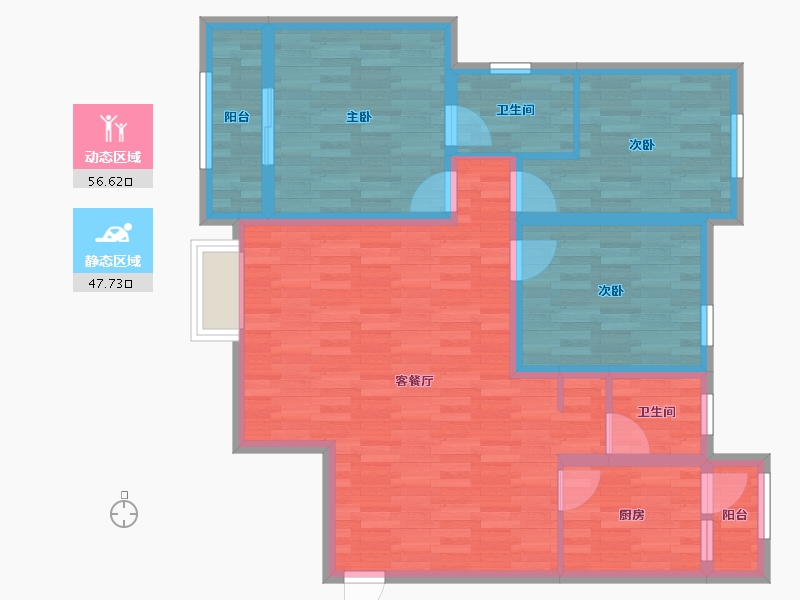 安徽省-安庆市-祥和-93.00-户型库-动静分区