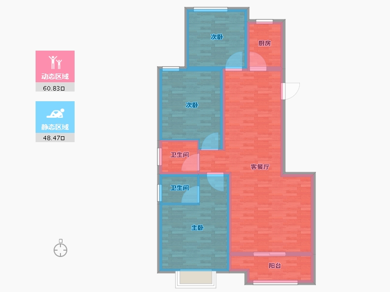 河北省-邯郸市-梦湖新城-98.01-户型库-动静分区