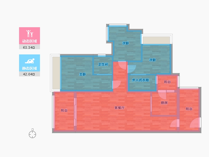 广东省-江门市-沃华・时代广场-94.03-户型库-动静分区