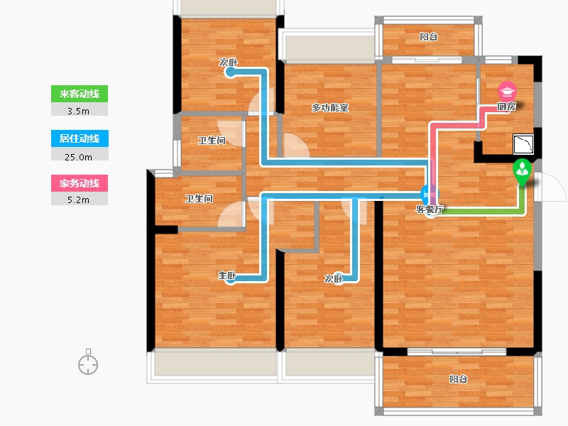 广东省-河源市-碧桂园凤凰湾-105.15-户型库-动静线