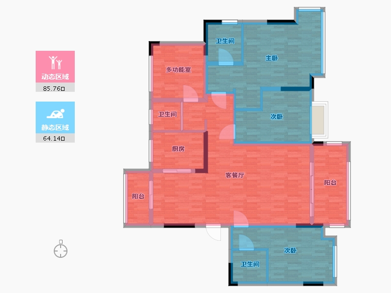 广东省-广州市-双龙科技城-135.01-户型库-动静分区