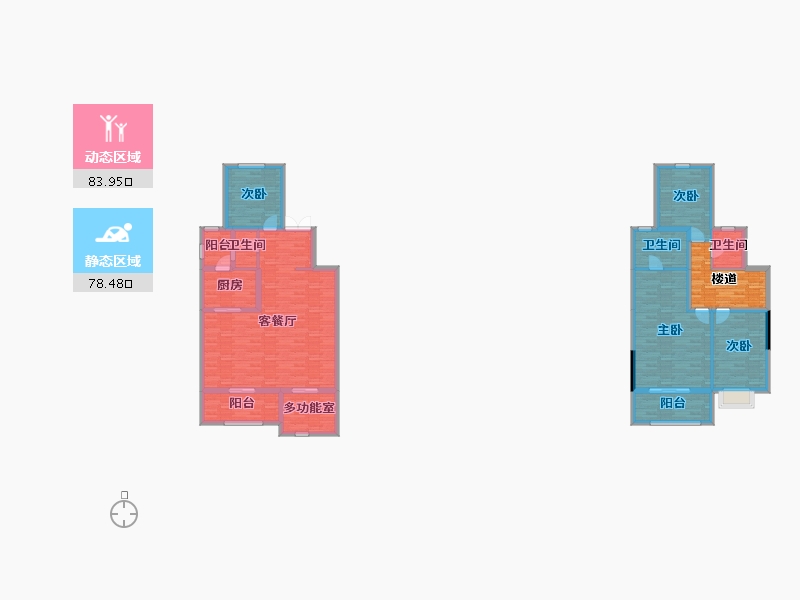 重庆-重庆市-保亿湖山鹿鸣-156.85-户型库-动静分区