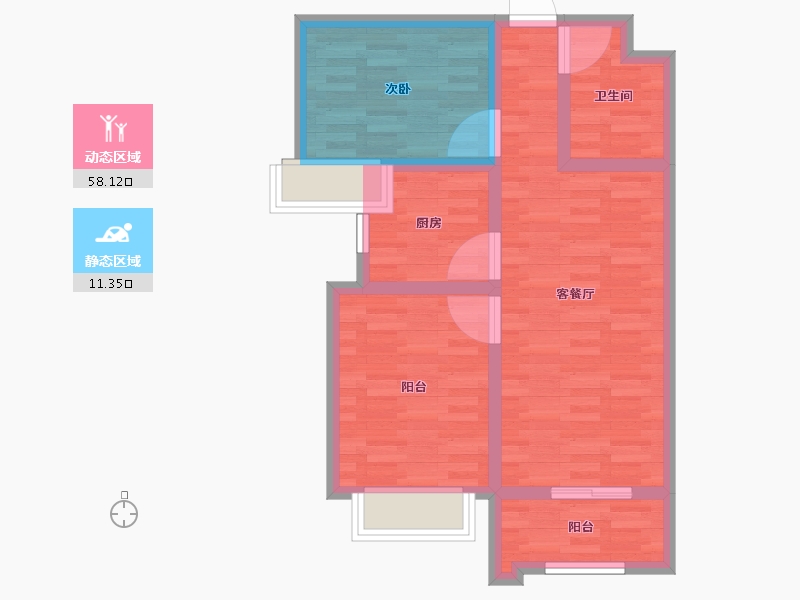 山西省-运城市-天泰邑北苑-60.92-户型库-动静分区