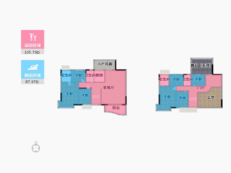 广西壮族自治区-南宁市-蓝山上城-214.15-户型库-动静分区