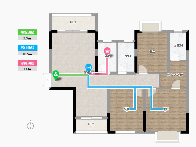 湖南省-长沙市-湘江熙岸-97.41-户型库-动静线