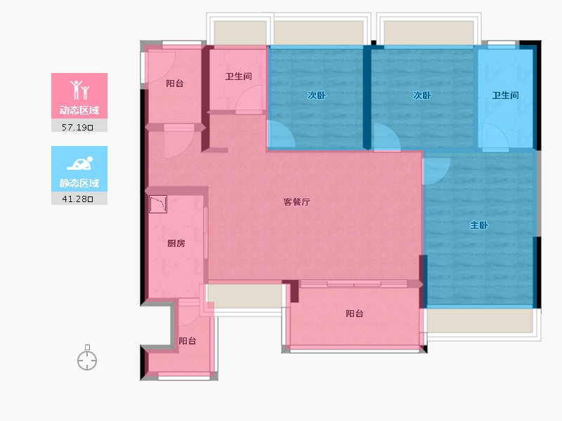 广东省-广州市-富力悦禧城-88.00-户型库-动静分区