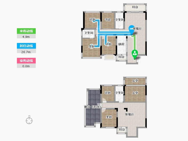 贵州省-毕节市-赫章县中央城b区-186.60-户型库-动静线