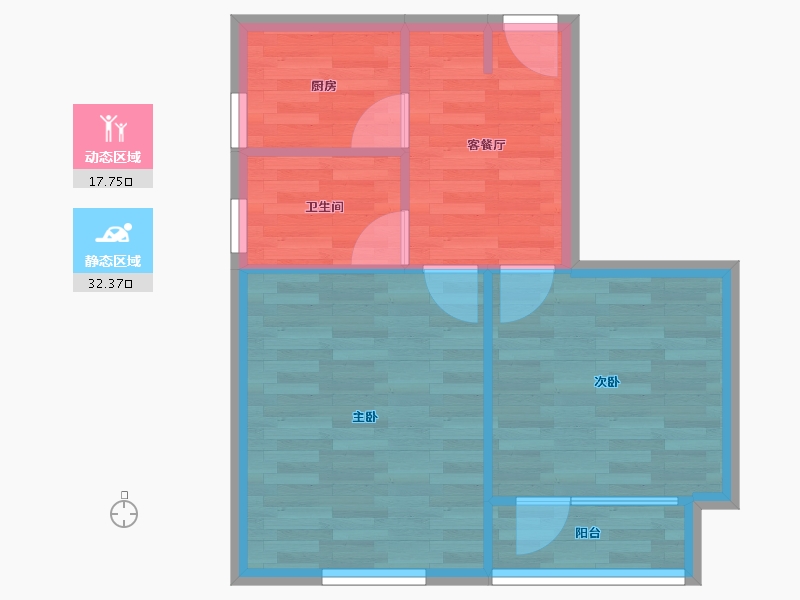 上海-上海市-锦竹大楼-45.00-户型库-动静分区