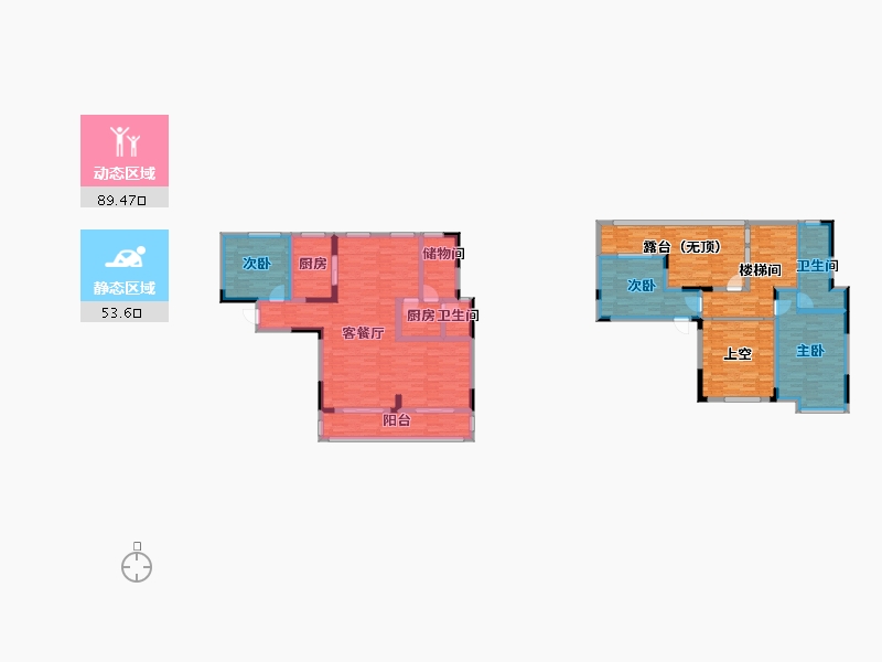 河南省-郑州市-姚店堤安置小区-172.94-户型库-动静分区