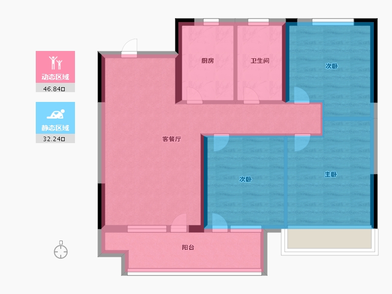 山东省-青岛市-众安青岛新城市-70.00-户型库-动静分区