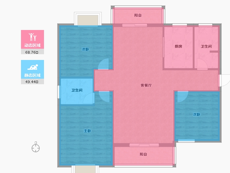 湖北省-孝感市-澴河盛都-108.23-户型库-动静分区