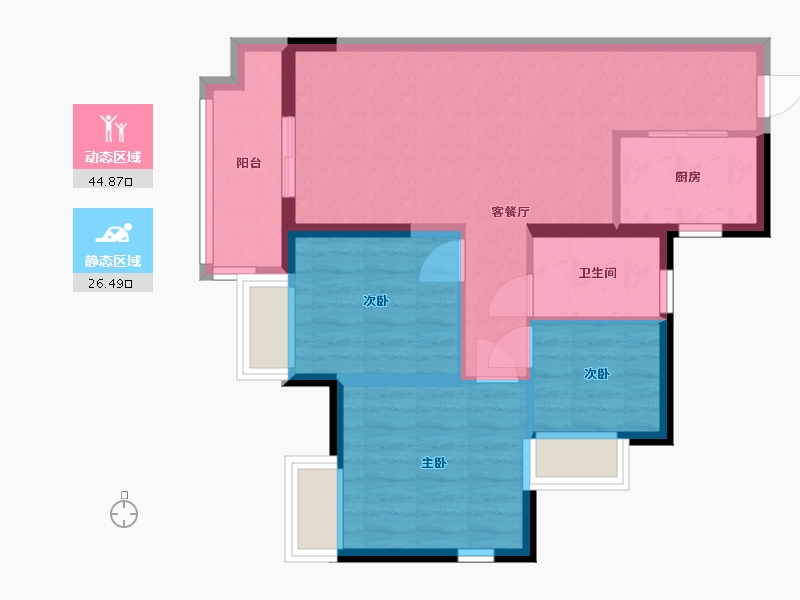 广东省-广州市-融创春风岭南-63.21-户型库-动静分区