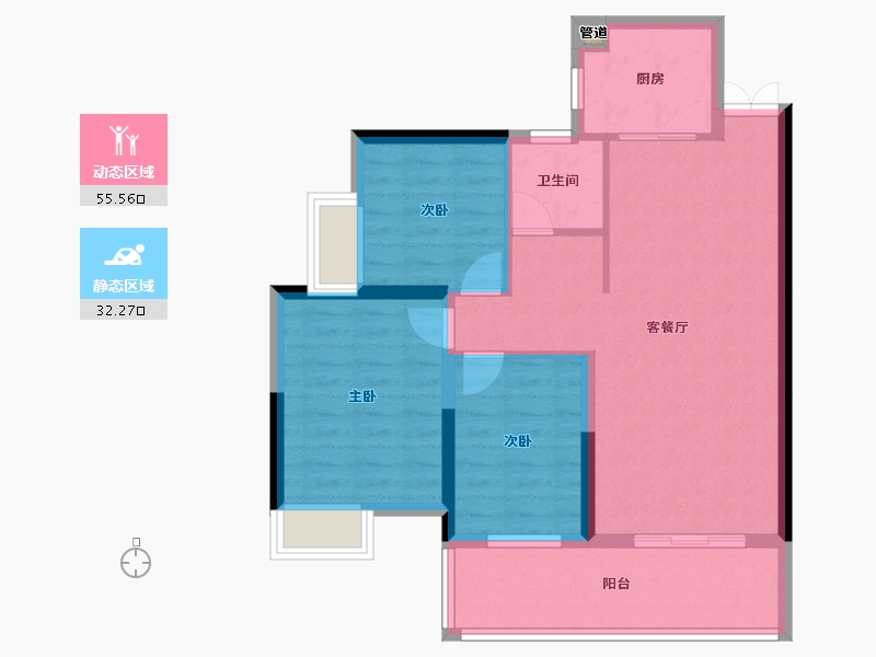 湖南省-株洲市-城发翰林府-78.89-户型库-动静分区