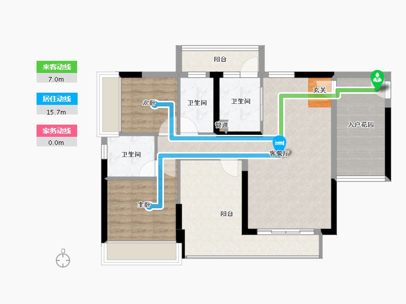 广东省-深圳市-天润嘉园-82.53-户型库-动静线