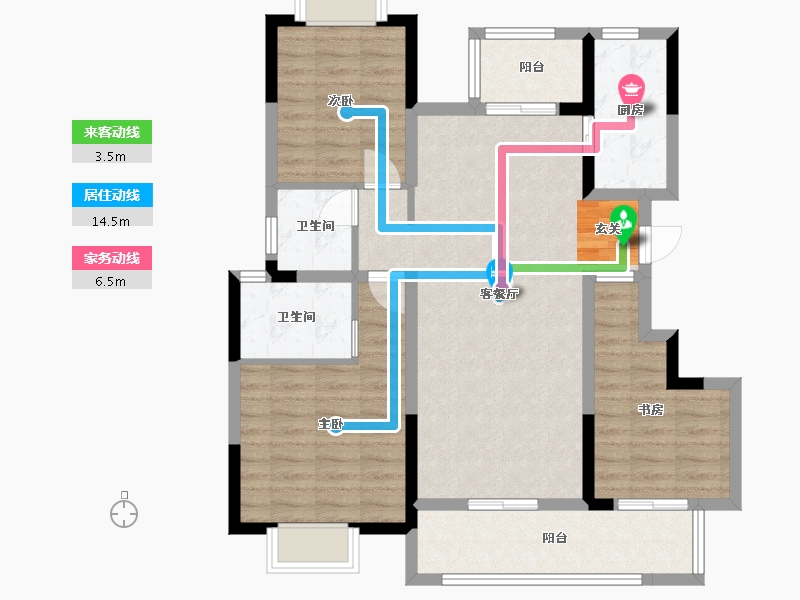 四川省-成都市-新城瑞升悦隽西江-91.41-户型库-动静线