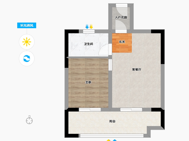 四川省-成都市-恒大御海天下-44.07-户型库-采光通风