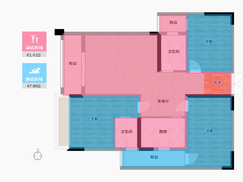 四川省-南充市-森态丽景天城-96.54-户型库-动静分区