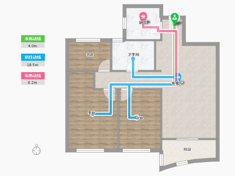 浙江省-杭州市-嘉凯城杭州中凯城市之光-79.34-户型库-动静线