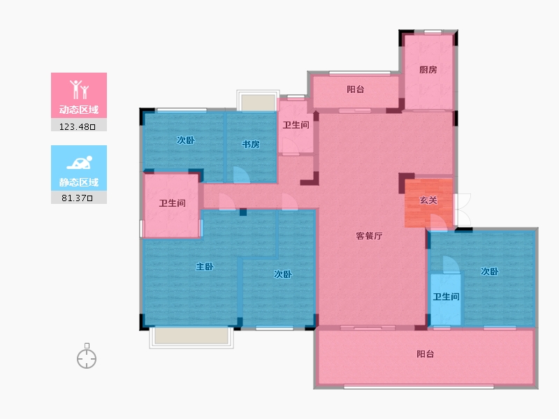 湖南省-常德市-碧桂园澧州华府-185.89-户型库-动静分区