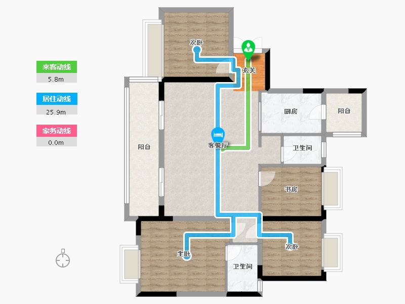 四川省-成都市-河畔府邸-114.61-户型库-动静线