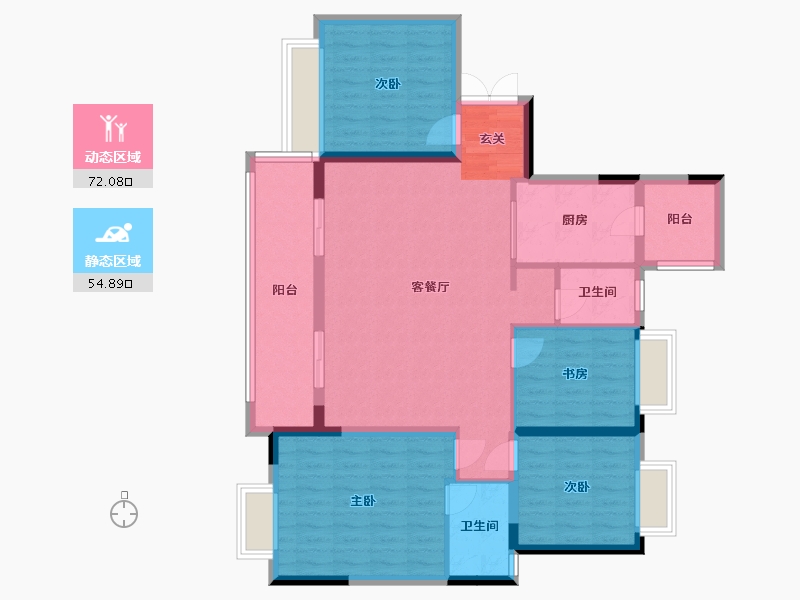 四川省-成都市-河畔府邸-114.61-户型库-动静分区