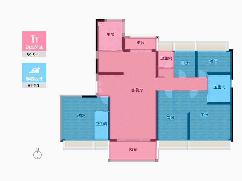 广东省-广州市-碧桂园凤凰城云顶-155.99-户型库-动静分区