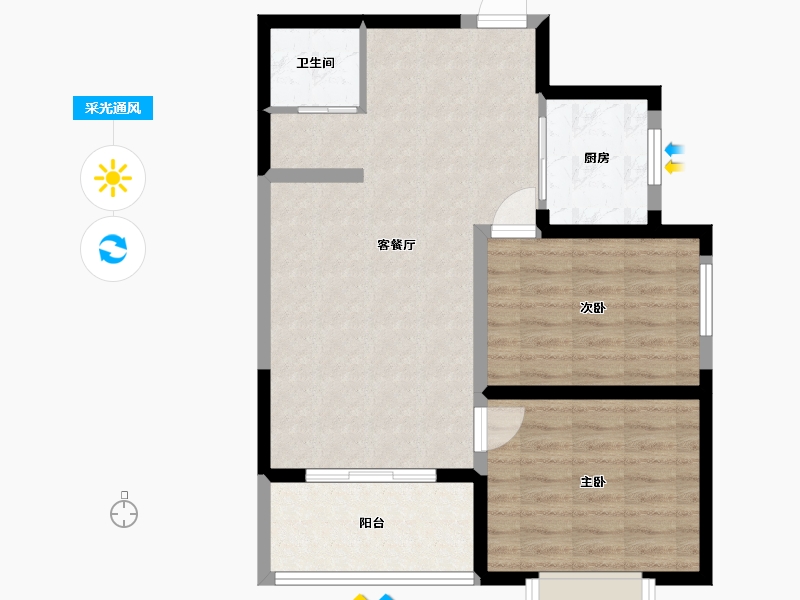 甘肃省-兰州市-上层观邸-70.00-户型库-采光通风