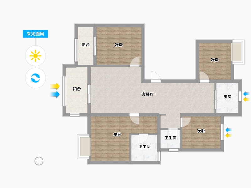 江苏省-盐城市-瀛丰紫云城-97.01-户型库-采光通风