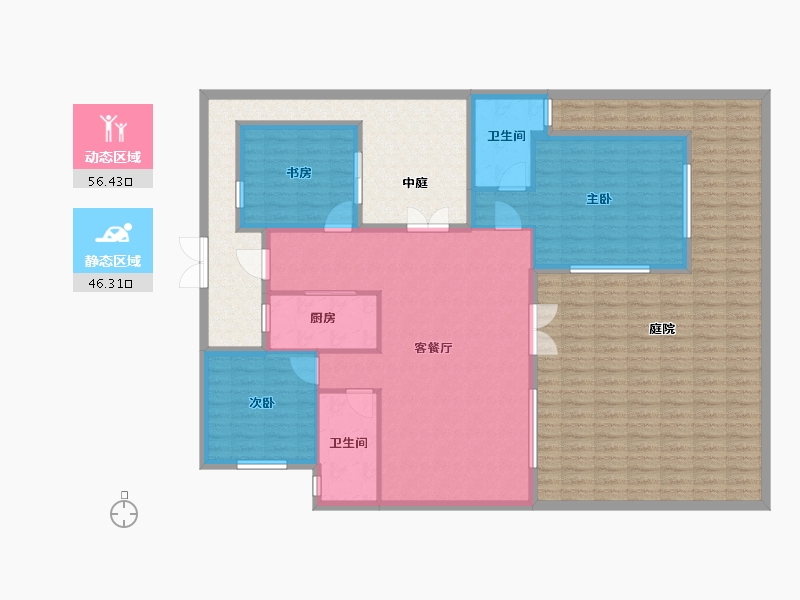 辽宁省-大连市-中铁春风十里-174.80-户型库-动静分区