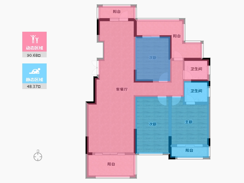 河南省-洛阳市-开元壹号-112.62-户型库-动静分区