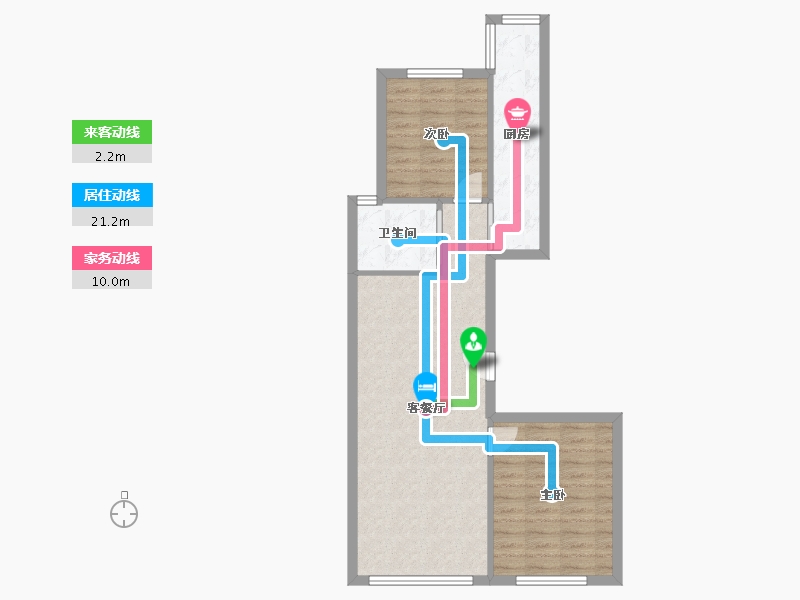 辽宁省-沈阳市-沈辽路万达A组-69.07-户型库-动静线