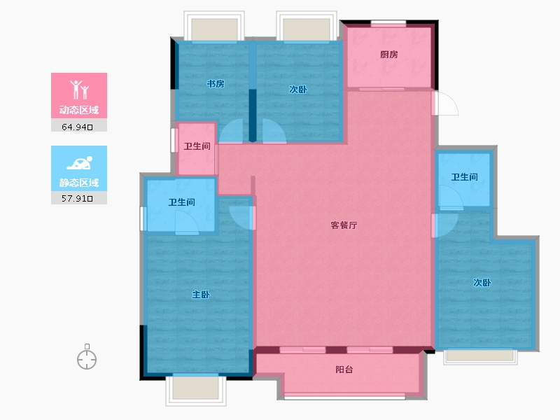 江苏省-徐州市-融创-111.10-户型库-动静分区